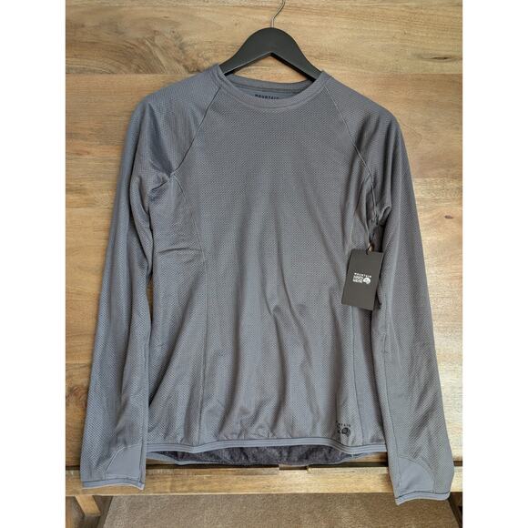 Mountain Hardwear Tops - Mountain Hardwear T-Shirt Womens XS Charcoal Airmesh Long Sleeve Crew Neck NWT